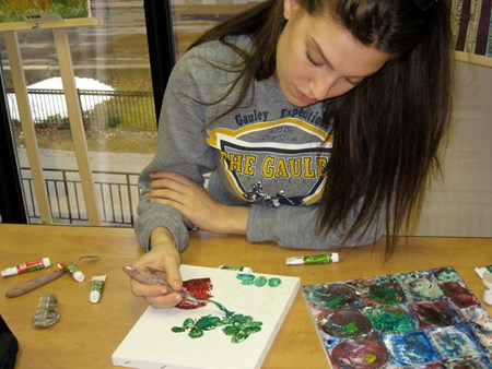 creative painting in art class